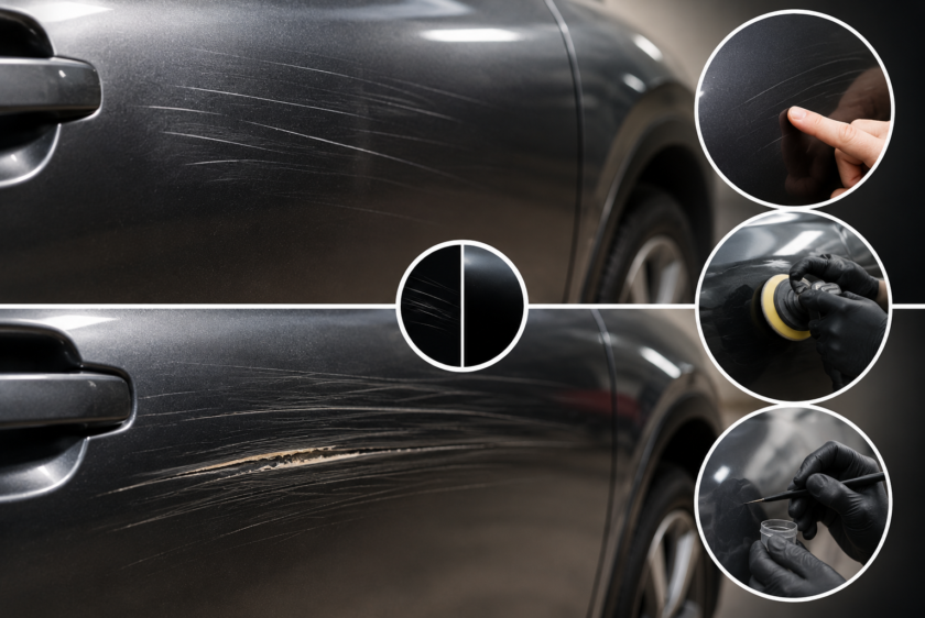 how to tell if a car scratch is deep